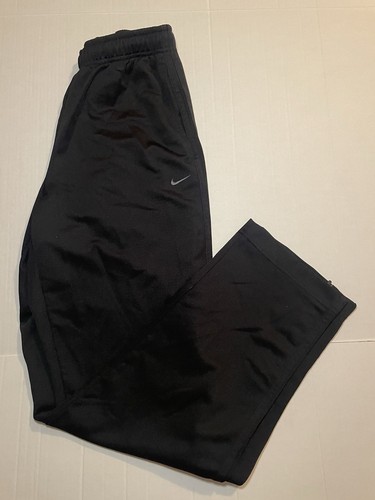 Nike, Nike Vintage Relaxed Straight Porformance Black Track Pants Size Large
