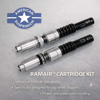AMERICAN SUSPENSION AIR RIDE SUSPENSION RamAir  Cartridge Kit Front -Stock Wheel