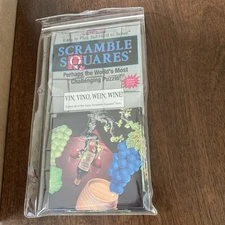 Vintage 2000 Scramble Squares Puzzle “Vin, Vino, Wein, Wine!” NIP
