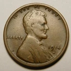 1914 S Lincoln Wheat Cent Penny VG-F  "Actual Coin Pictured - Not Cleaned"