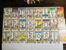 CARTE TAROCCHI/ LE RUNE ASTRELLA 1989/INTROVABILE COMPLETE 24 CARTE-RARISSIME