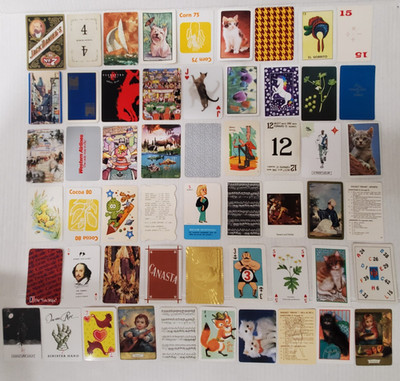 Single Swap Playing Cards, 55 Piece Vintage Card Lot, Collectible Cards
