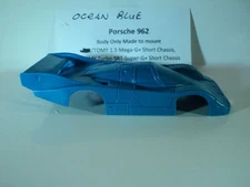 HO scale Slot Car Custom Resin body only Porsche 962 in Ocean Blue