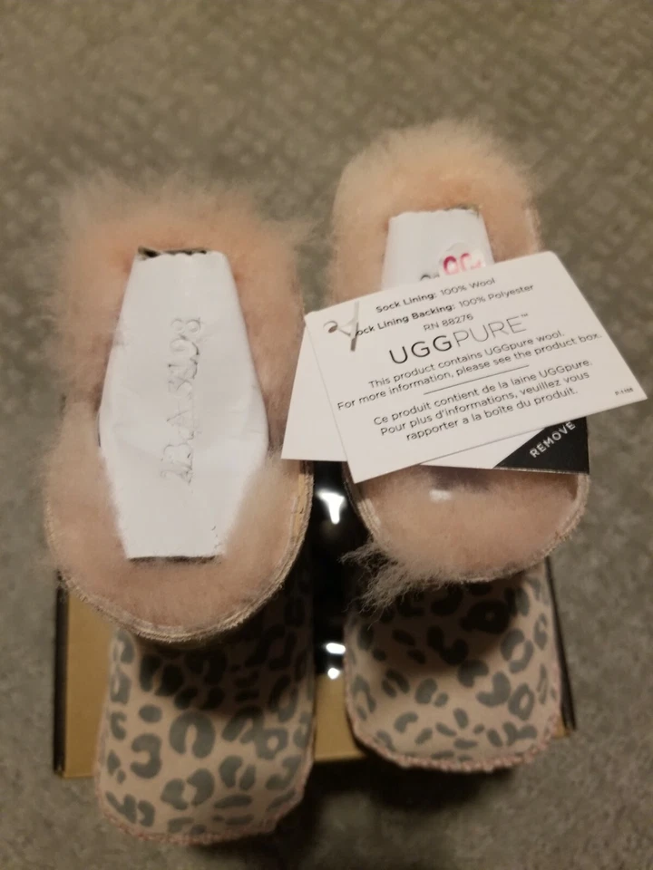  $65 UGG Australia Bebé Niña Cassie Leopardo Rosa Botines Talla 2/3 6-12 Meses Foto 4 de 4