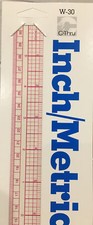 C- Thru Clear Plastic Ruler- Inch/Metric, W-30 - New