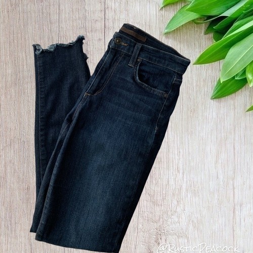 Joes Jeans Phillis High Rise Skinny Ankle Size 24X27 Blue Raw Hem Stretchy Pants - Picture 3 of 8