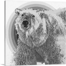 ARTCANVAS Polar Bear Modern Art Home Decor Canvas Art Print