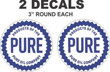 2 Round Pure Oil Vinyl Decals
