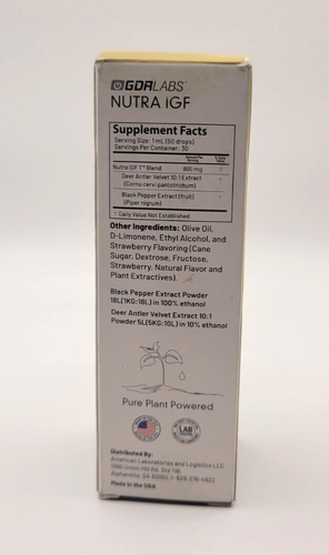 GDR Labs NUTRA IGF 1 oz Age Related Fatigue + Muscle Recovery GDRLabs - Picture 7 of 9