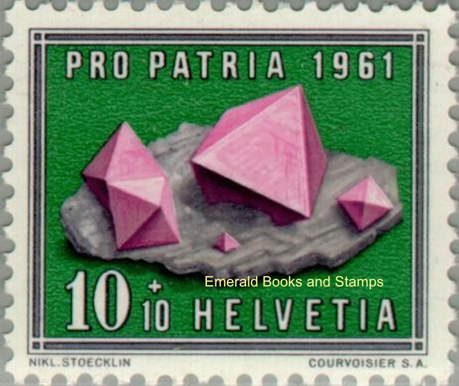 EBS Switzerland 1961 - Pro Patria: Minerals Fossils (IV) - Michel 731-735 - MNH* - Image 3 of 4
