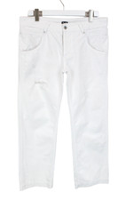 Jeans DOLCE & GABBANA uomo W33 strappato effetto invecchiato bottoni bianchi vestibilità regolare