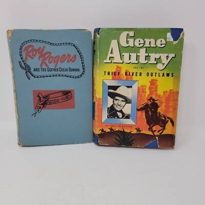 GENE AUTRY AND THE GREEN RIVER OUTLAWS HARDCOVER 1944 & Roy Roger's Bonus BK