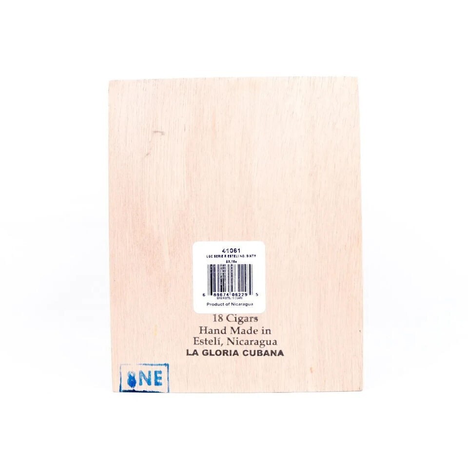 La Gloria Cubana No. Sixty Serie R Empty Wooden Cigar Box 6.5" x 5.25 x 4"