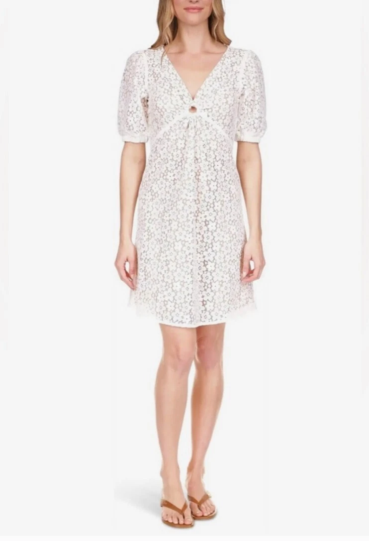 MICHAEL Michael Kors abito mod in pizzo collo a V