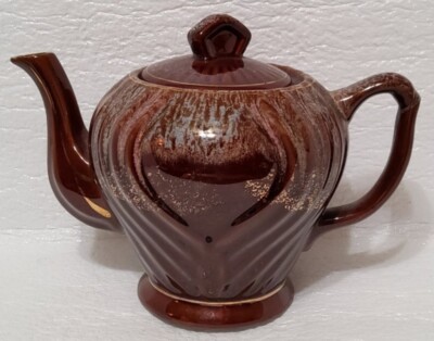 Unique Unbranded Glossy Dark Chocolate Ceramic 4 Cup Teapot with Lid