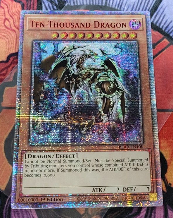 ✨Ten Thousand Dragon 10000 Secret Rare BLAR-EN10K Yugioh ✨Ten Thousand Dragon 10000 Secret Rare BLAR-EN10K Yugioh