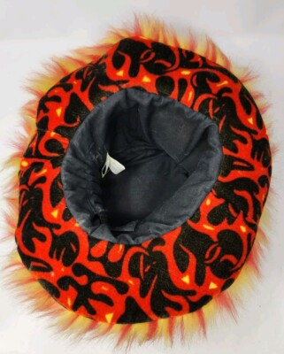 Furry Orange Bucket Hat Y2K 90'sCostume Fuzzy Cap One Size Fluffy