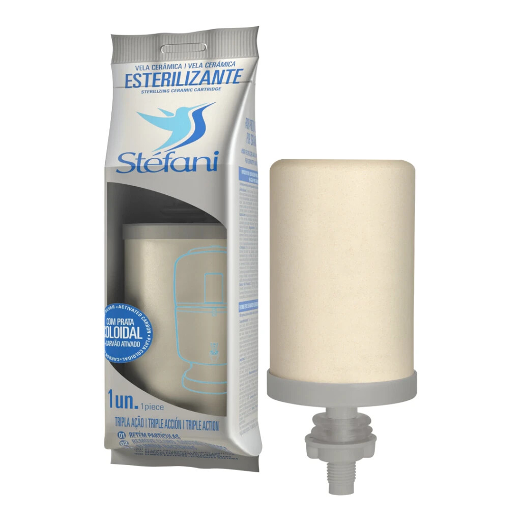 Cartucho Filtro Agua Cerámico Triple Acción Brasileño Stéfani, Beige
