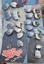 Vintage 1980s Opti Ray Jean Mates 12 Sunglasses Aviator New OLD Store Stock