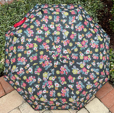 TRI COASTAL DESIGN CUL-DE-SAC UMBRELLA COVER BLACK FLORAL NWT