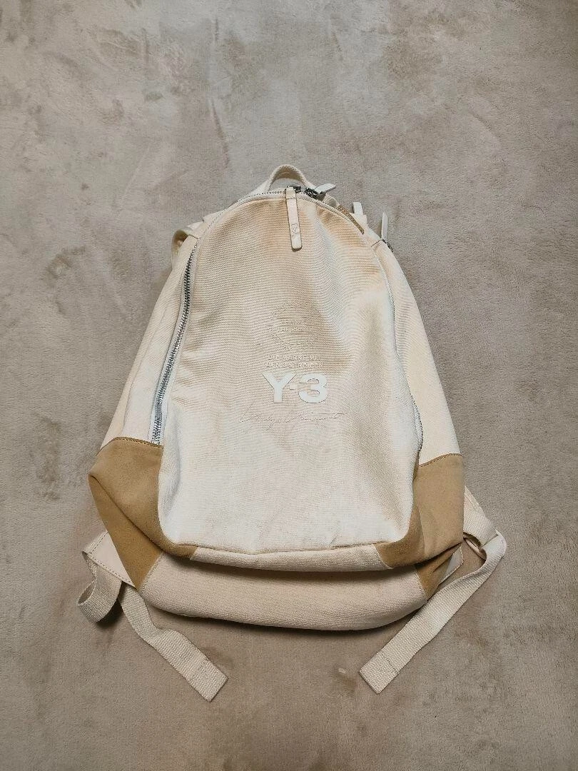 Yohji Yamamoto Y3 Backpack white Cream beige Anniversary 15th limited Rare Used