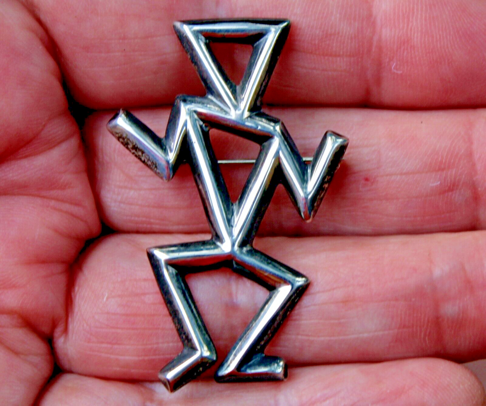 Old Felix Joe Navajo Handmade Sand Cast Sterling Silver FIGURAL