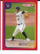 2020 Topps Total Red #747 David Phelps Milwaukee Brewers 08//10 Wave 8