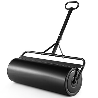 #ad 30 Gallon Lawn Roller Metal Sod Drum Roller Tow Behind a Tractor for Garden Farm $139.99
