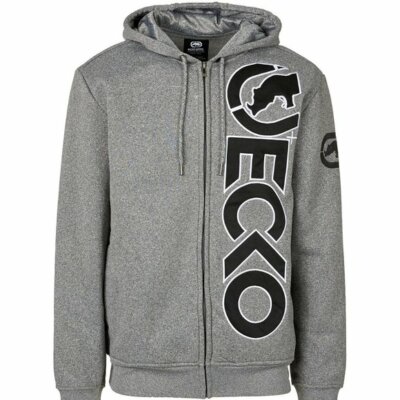 MSRP $53.99 NWT ECKO UNLTD. MEN'S GRAY ZIP UP FLEECE HOODIE SWEATSHIRT SIZE S M
