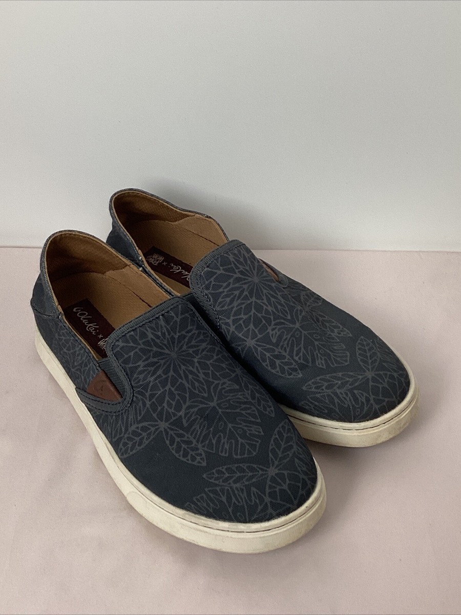 EUC Olukai PEHUEA POW! WOW! Slip on Canvas Sneakers Shoes  display picture 2