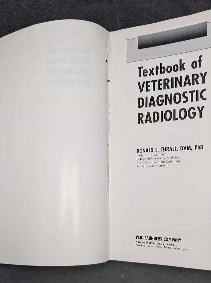 Textbook of Veterinary Diagnostic Radiology 3rd Ed - Donald