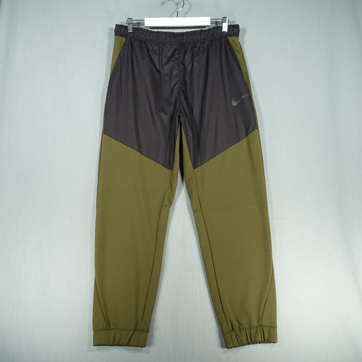 Nike Joggers Bottoms Men Extra Large Green Black Standard Dri Fit