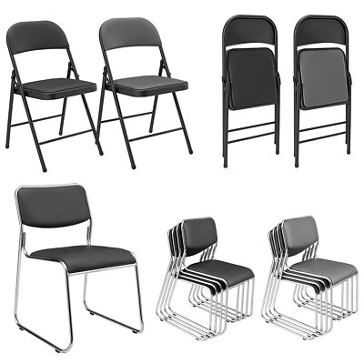 [pro.tec]  Design Besucherstuhl Konferenzstuhl Grau Schwarz Büro Stuhl Office