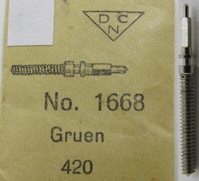 Gruen 420 watch movement part 401 winding stem * shaft 1.2 mm & tap 8 *