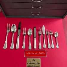 Set Cutlery 139 P Christofle Albi Very Beautiful Condition Metal Silver Box New