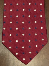 Tommy Hilfiger Red Blue 100% Imported Silk Men’s Neck Tie Made In Usa