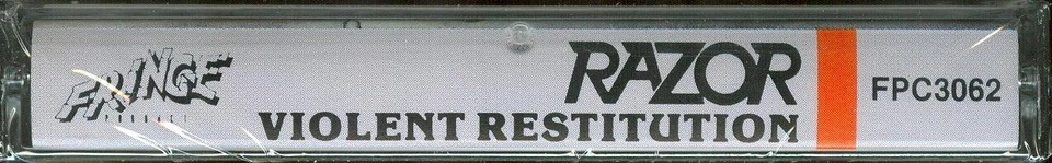 RAZOR Violent Restitution TAPE Canadian Metal 1988 SEALED - Image 3 of 3