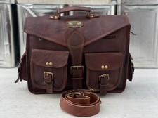 Leather Handbag Shoulder Laptop Messenger Satchel Bag Orignal Bufflow Hide Bag