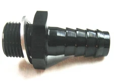 18 mm to 1/2" hose Metric to Barb Adapter  Black Anodized Aluminum Bosch 044