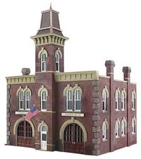 NEW Woodland N Firehouse Built-&-Ready Structure BR4934