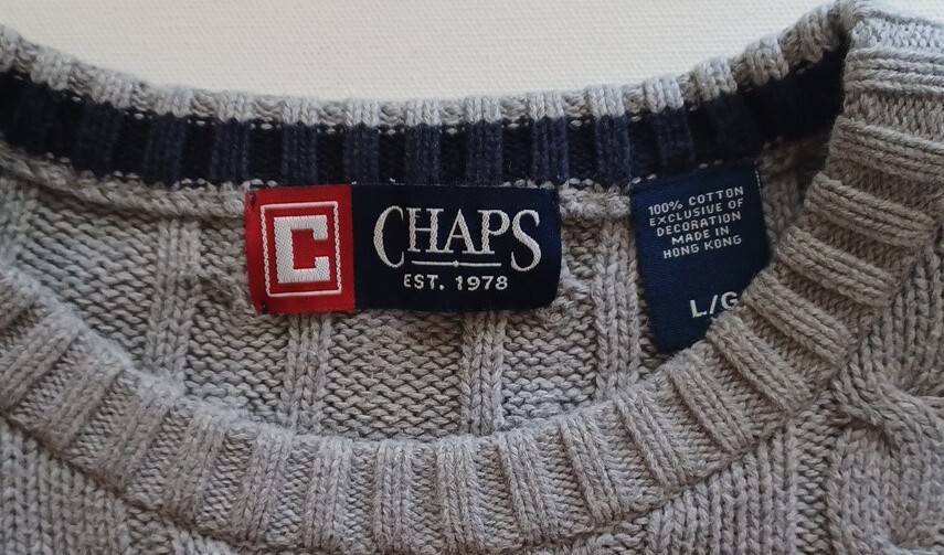 CHAPS 100% COTTON Cable Knit Pullover Sweater Siz… - image 3