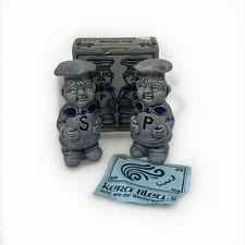 Vtg. Salt & Pepper Shaker Cruet MenKeira Blue Echo, Wie Der Westward Ménage2 Tlg