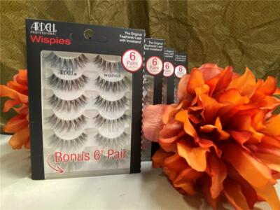 Ardell False Eyelashes Wispies Black, 1 pack (6 pairs of strip lashes per pack)