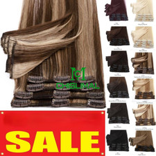 15 - 26inch Clip In real Remy Human Hair Extensions Hair Weft Full Head Hair