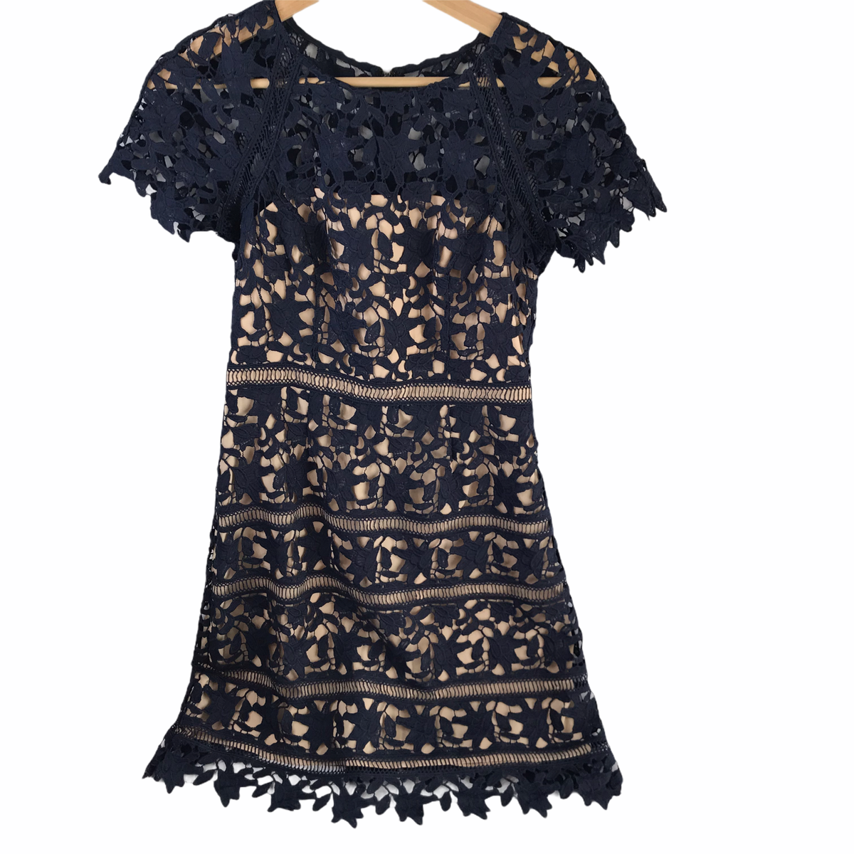 self portrait lace trim mini dress Self-Portrait - White Lace Contrast Collar Mini Dress main image 1