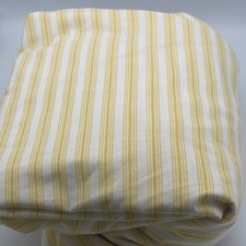 Laura Ashley Twin Fitted Sheet Primrose Polyanthus Yellow Ticking Stripe Country