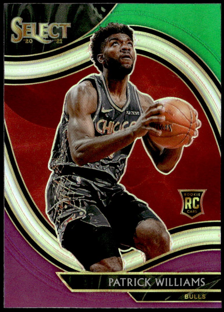 2020-21 Panini Select #297 Patrick Williams Green White Purple Rookie E1