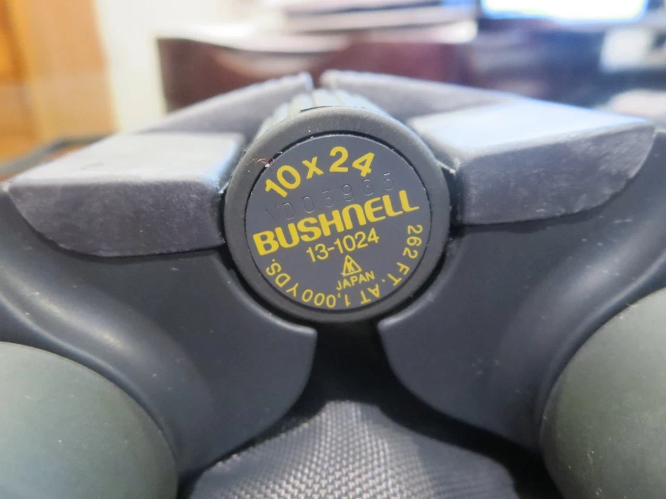 Made in Japan vntg Bushnell 10x24 Binoculars Model 13-1024 + Carrying Case - Image 3 of 4