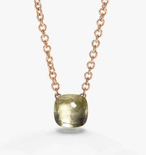Pomellato Nudo Natural Green Amethyst Pendants,925 Sterling Silver Pendants