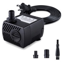 Adjustable 80GPH Submersible Water Pump for Fountains  Aquariums   4W Power